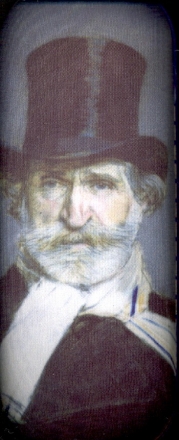 Brillenetui mit Portrait Verdi (mit Mikrofaser-berzug und Putztuch)