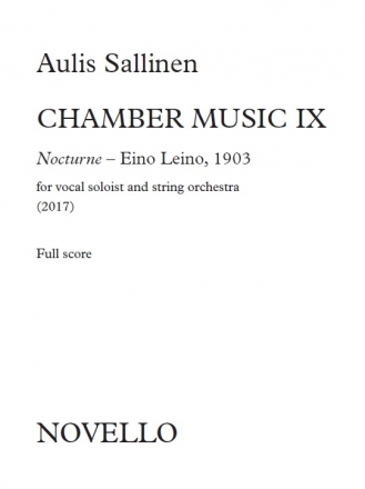 Aulis Sallinen, Chamber Music IX Nocturne Soprano and String Orchestra Buch