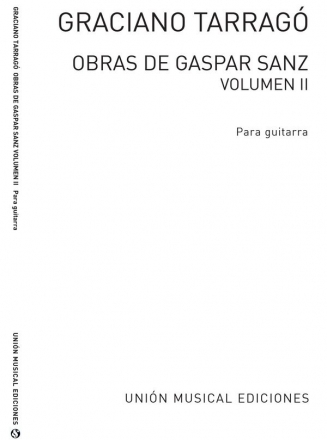 Obras De Gaspar Sanz Volume 2 Gitarre Buch