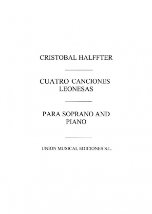 Cristobal Halffter, Cuatro Canciones Leonesas Soprano and Piano Buch