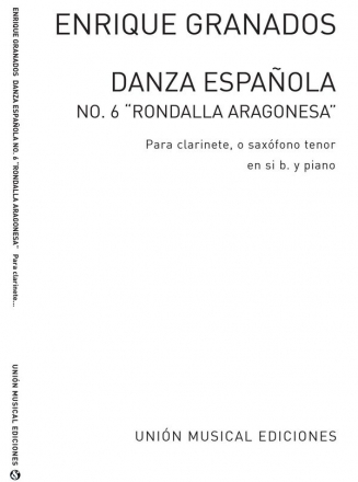 Danza Espanola No.6 For Clarinet Clarinet or Tenor Saxophone and Piano Buch