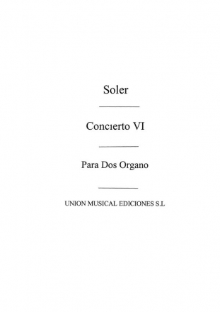 Concierto No.6 2 Organs or 2 Pianos Buch