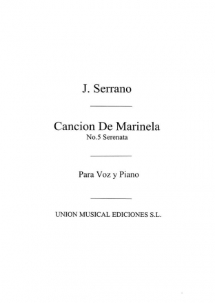 La Cancion Del Olvido - Serenata Opera, Voice and Piano Buch