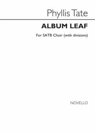 Phyllis Tate, Album Leaf SATB Chorpartitur