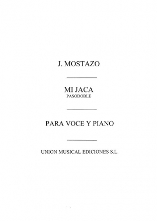 Mostazo Mi Jaca Vocal and Piano Buch