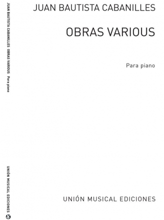 Cabanilles Obras Various Klavier Buch