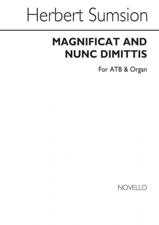 Herbert Sumsion, Magnificat And Nunc Dimittis In G (ATB) Men's Voices Organ Accompaniment Chorpartitur