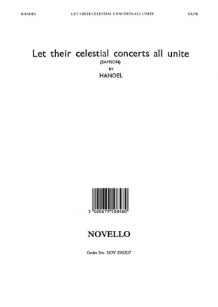 Georg Friedrich Hndel, Let Their Celestial Concerts (Samson) SATB and Piano Chorpartitur