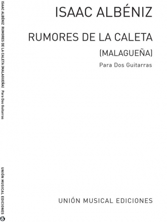 Isaac Albniz, Albeniz Rumores De La Caleta Malaguena 2 Guitars Gitarre Buch