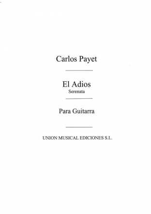 El Adios Serenata Gitarre Buch