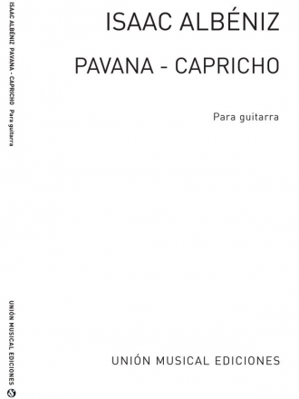 Isaac Albniz, Albeniz Pavana Capricho (tarrega) Gitarre Buch