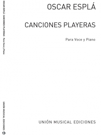 Oscar Espla, Oscar Espla: Canciones Playeras Soprano and Piano Buch