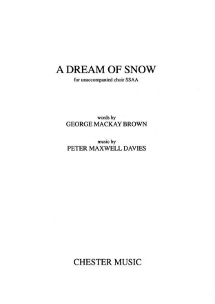 Peter Maxwell Davies: A Dream of Snow SSAA Vocal Score