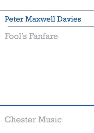 Peter Maxwell Davies: Fool's Fanfare (Score) Voice, Trumpet (Duet), Trombone (Duet), Percussion (Duet), Ukulele (Du Score