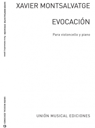 Xavier Montsalvatage, Evocacion Cello und Klavier Buch