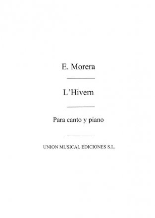 Enrique Morera, Enrique Morera: L'Hivern Vocal and Piano Buch