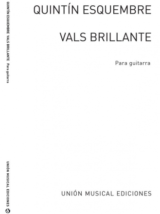 Quintin Esquembre, Vals Brillante Gitarre Buch