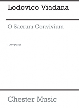 Viadana: O Sacrum Convivium For TTBB Chorus TTBB Vocal Score