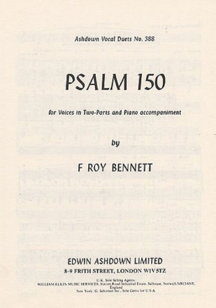 F. Roy Bennett: Psalm 150 Voice, Piano Accompaniment Vocal Score