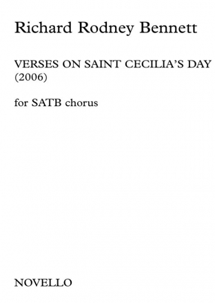 Richard Rodney Bennett, Verses On St. Cecilia's Day SATB Chorpartitur