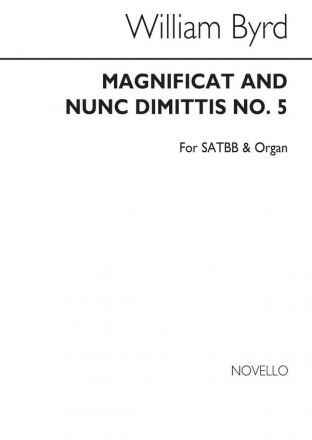 Magnificat and Nunc Dimittis no.5 for mixed chorus and organo vocal score