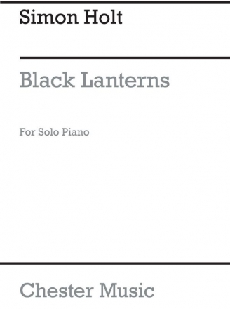 Simon Holt, Black Lanterns Klavier Buch