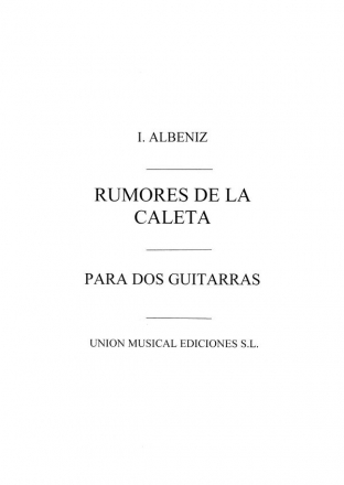 Isaac Albniz, Albeniz Rumores De La Caleta Malaguena Gitarre Buch