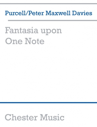 Henry Purcell And Peter Maxwell Davies: Fantasia Upon One Note Alto Flute, Harpsichord, Percussion, Violin, Cello Score