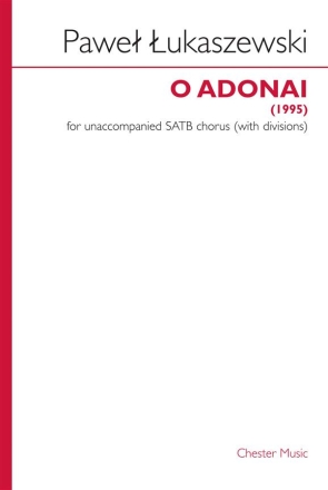 Pawel Lukaszewski: O Adonai (SATB) SATB Vocal Score