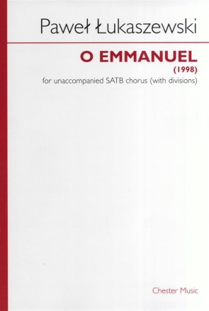 Pawel Lukaszewski: O Emmanuel (SATB) SATB Vocal Score