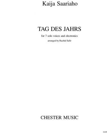 Tag des Jahrs for 7 solo voices and electronics score (dt)