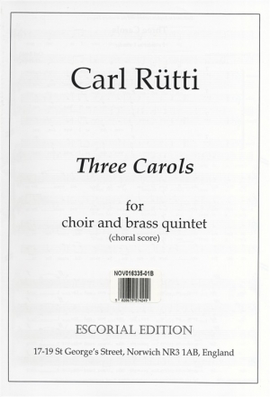 Carl Rtti, Three Carols (Choral Score) SATB Partitur