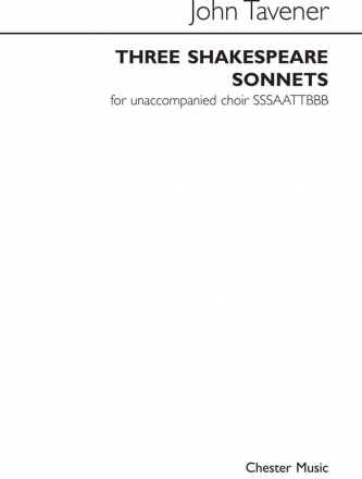 John Tavener: Three Shakespeare Sonnets SATB Vocal Score