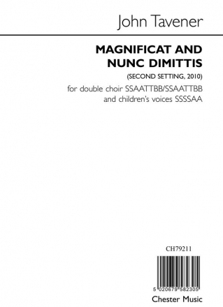 John Tavener: Magnificat and Nunc Dimittis SATB Vocal Score