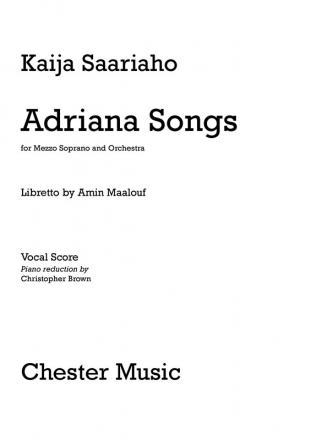 Kaija Saariaho: Adriana Songs (Full Score) Orchestra Score