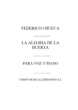 Duo De La Alegria De La Huerta Opera, Voice and Piano Buch