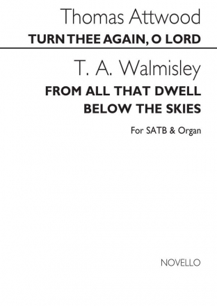 Thomas Attwood, Turn Thee Again O Lord SATB and Organ Chorpartitur