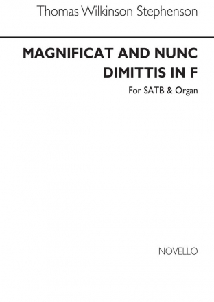 Thomas Wilkinson Stephenson, Magnificat And Nunc Dimittis In F SATB and Organ Chorpartitur