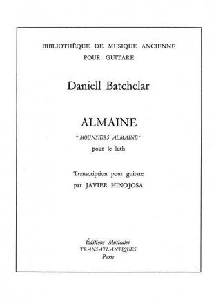 Daniel Batchelar: Almaine Guitar Printed to Order