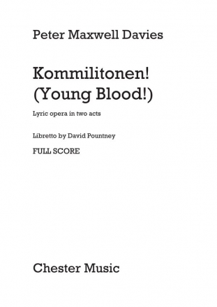 Peter Maxwell Davies: Kommilitonen! (Young Blood!) - Full Score Opera Score