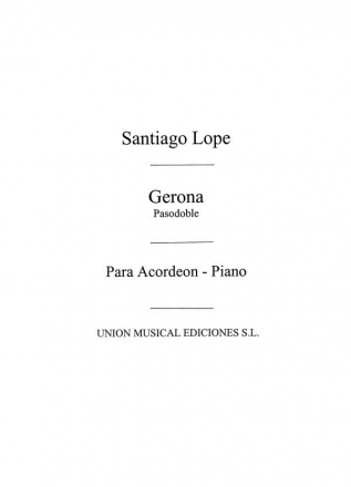 Gerona, Pasodoble Accordion Buch