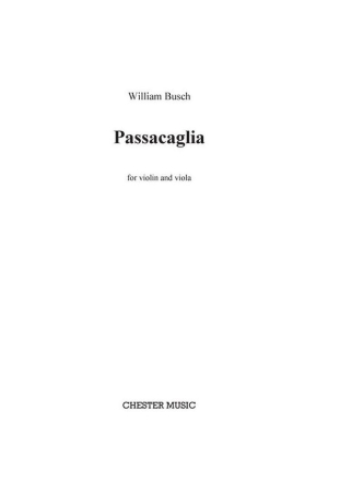 William Busch: Passacaglia for Violin and Viola Violin, Viola Parts