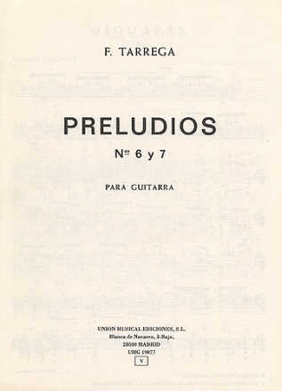 Preludios Nos. 6 & 7 Guitar Gitarre Buch