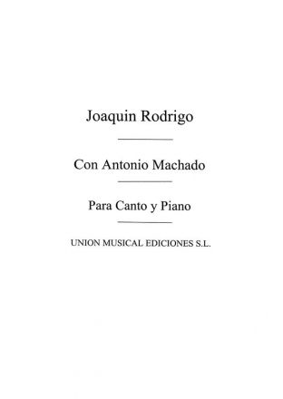 Joaquin Rodrigo, Con Antonio Machado Vocal and Piano Buch