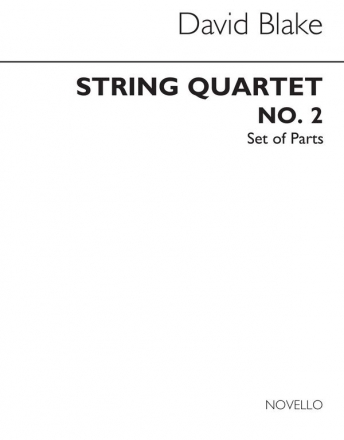 David Blake, String Quartet No.2 (Parts) Streichquartett Buch