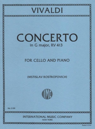 Concerto G major FIII:12 for cello and piano