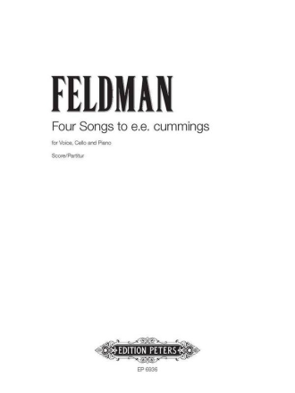 4 Songs to E.E. Cummings for soprano, Violoncello and piano Score (en)