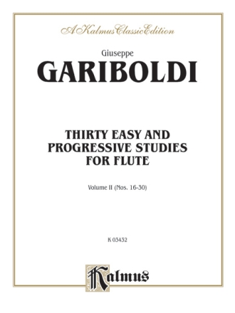 30 easy and progressive Studies vol.2 (nos.16-30) for flute