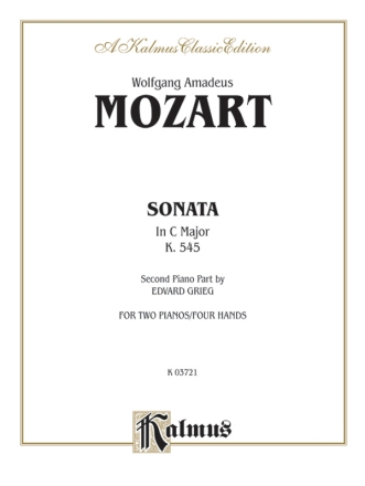 Sonata C major KV545 for 2 pianos / 4 hands (2nd piano part by Grieg)