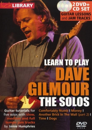 Learn To Play Dave Gilmour - The Solos for guitar 2DVD+CD